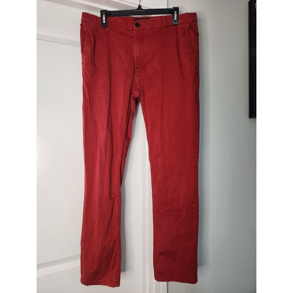MATCH Men’s Red Cotton Chino Pants – Size 36 (XXL)